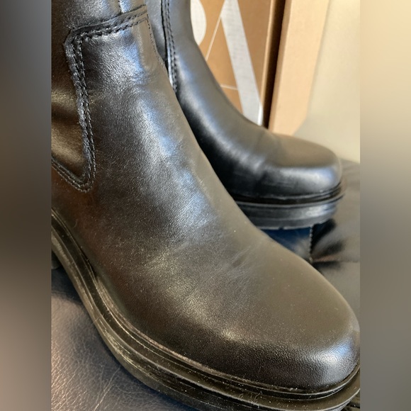 Zara black leather boots 7.5 - Picture 7 of 8